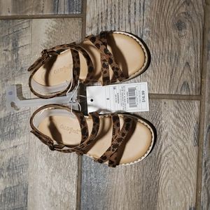 NWT Cat & Jack leopard print toddler size 8 sandals